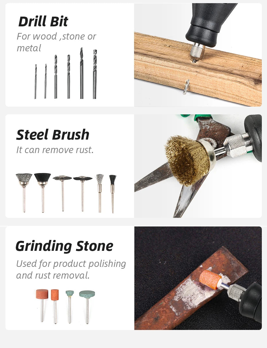 220V Mini Electric Drill Engraver Electric Drilling Machine For Rotary Tools Mini Dremel Tool With Power Tools Accessories