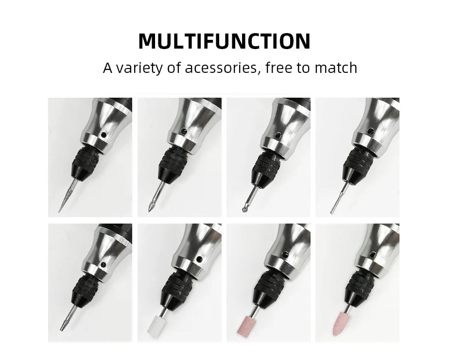 1 Set Cordless Drill Bit Tool Dremel Mini Drill New Mini Electric Drill Power Tools Engraver Electric Pen Diy Cutting