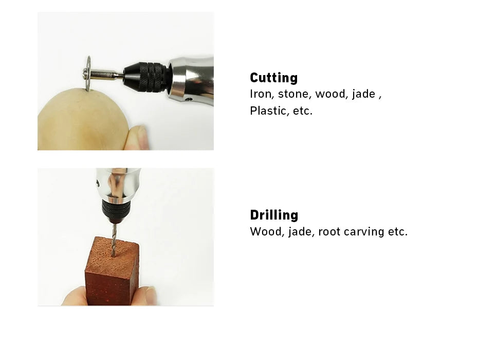 1 Set Cordless Drill Bit Tool Dremel Mini Drill New Mini Electric Drill Power Tools Engraver Electric Pen Diy Cutting
