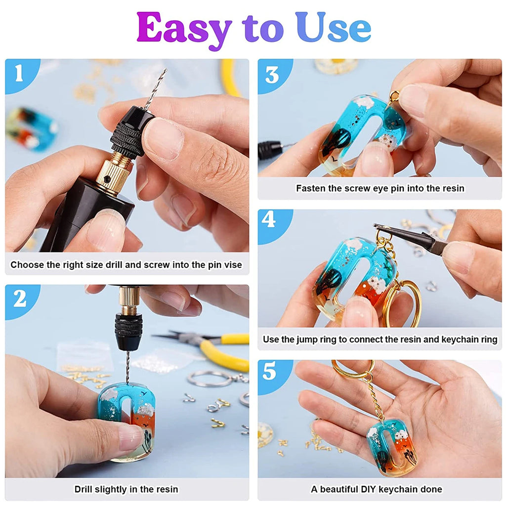 Handheld Mini Electric Drill DIY Electric USB Electric Drill Tools For Epoxy Resin Making DIY Jewelry Pendant Making Power Tools