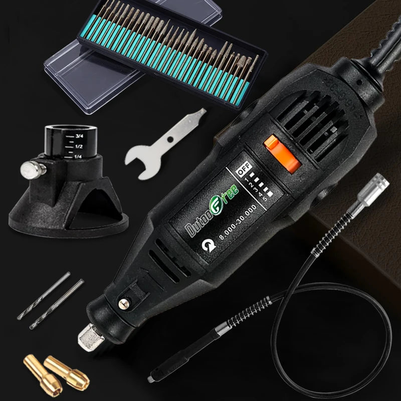 130W Power Tools Electric Mini Drill Die Grinder Engraver Polisher with Rotary Tools Set Kit Variable Speed Dremel Engraving Pen