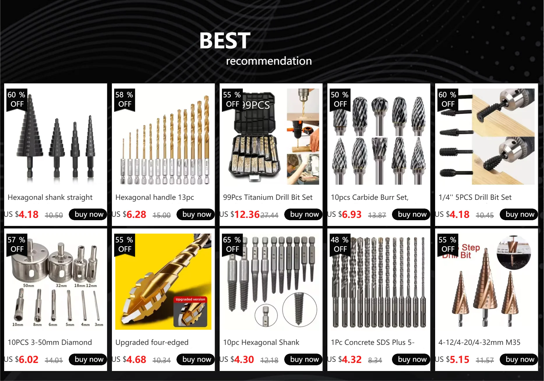 Damaged Screw Extractor Set HSS Drill Bit Stripped Broken Remover Small Easily Quickly Take Out Kit Easy Demolition Power Tools