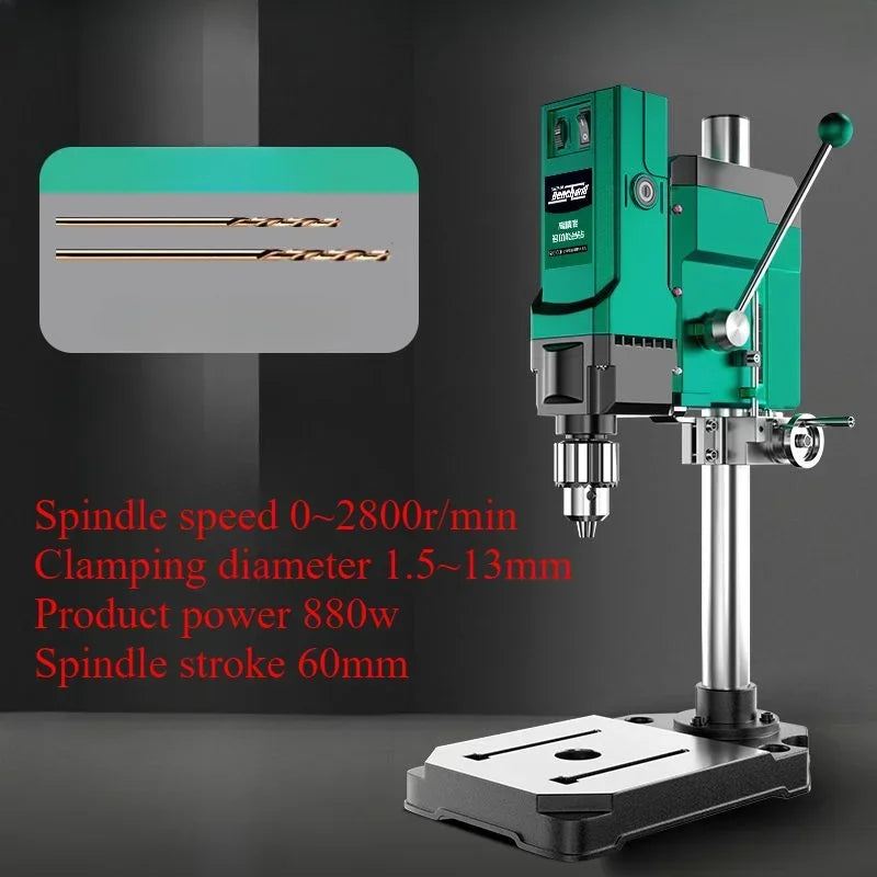 Table Type Drill Machine Small Household Multi-functional 220V High-power High Precision Industrial-grade Drilling Machine