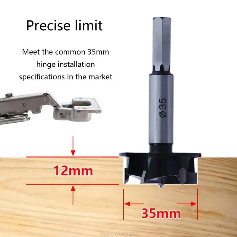 Woodworking Tools Forstner Drill Bit Hole Cutter Milling Opener 35mm Hinge Cutter Tools 12mm Depth S29 22 Dropship