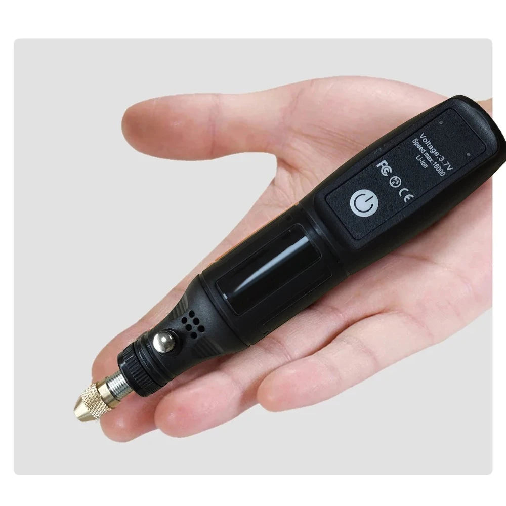 Mini Electric Drill USB Wireless Mini Handheld Drill Rotary Tool Woodworking Engraving Pen Dremel Tools for Jewelry Metal Glass
