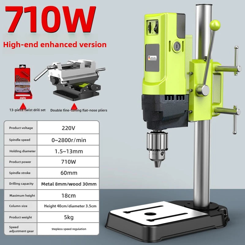 Drill Small Household 220v High Power Industrial Drilling Machine Milling Machine Workbench Multifunctional High Precision