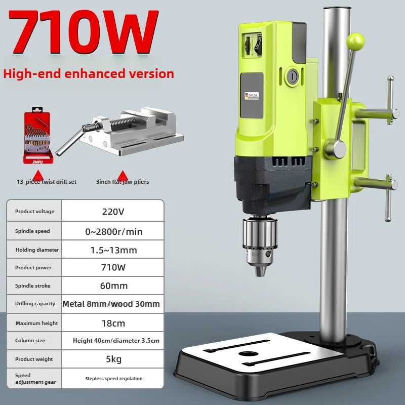 Drill Small Household 220v High Power Industrial Drilling Machine Milling Machine Workbench Multifunctional High Precision