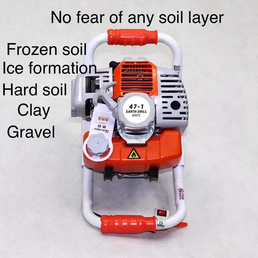 Professional 60CC Ground Drill Earth Auger Hole Digger Garden Tools Planting Machine Farm Auger Agricultural Drill cultivator