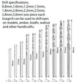 1/11 Piece Mini Tool Set With Black Hand Twist Drill 10 Piece Twist Drill For Woodworking Drilling And Rotary Wood Hole Tools