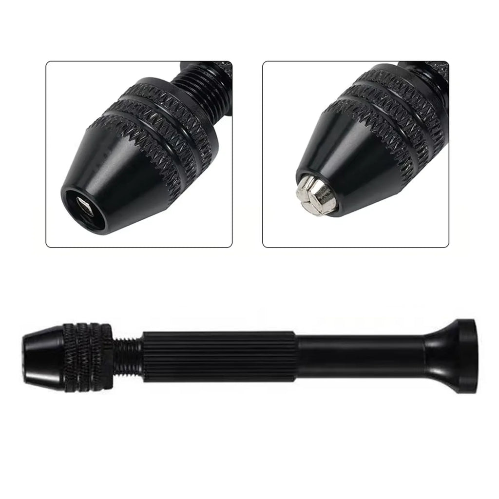 1/11 Piece Mini Tool Set With Black Hand Twist Drill 10 Piece Twist Drill For Woodworking Drilling And Rotary Wood Hole Tools