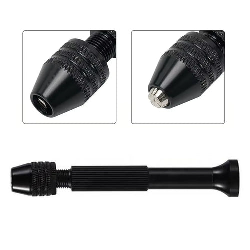 1/11 Piece Mini Tool Set With Black Hand Twist Drill 10 Piece Twist Drill For Woodworking Drilling And Rotary Wood Hole Tools