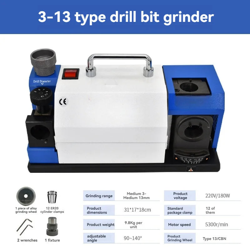 Grinding Drill Bit Machine 2.5-13 Drill Bit Grinder Sharpening Machine High-precision Grinding Machine Drill Bit Grinder
