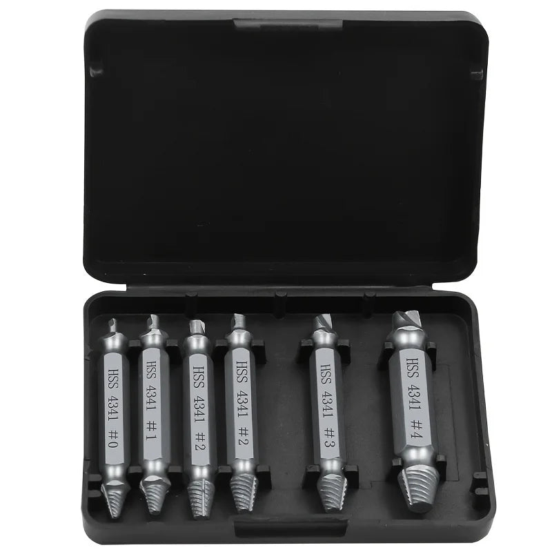 Damaged Screw Extractor Set HSS Drill Bit Stripped Broken Remover Small Easily Quickly Take Out Kit Easy Demolition Power Tools