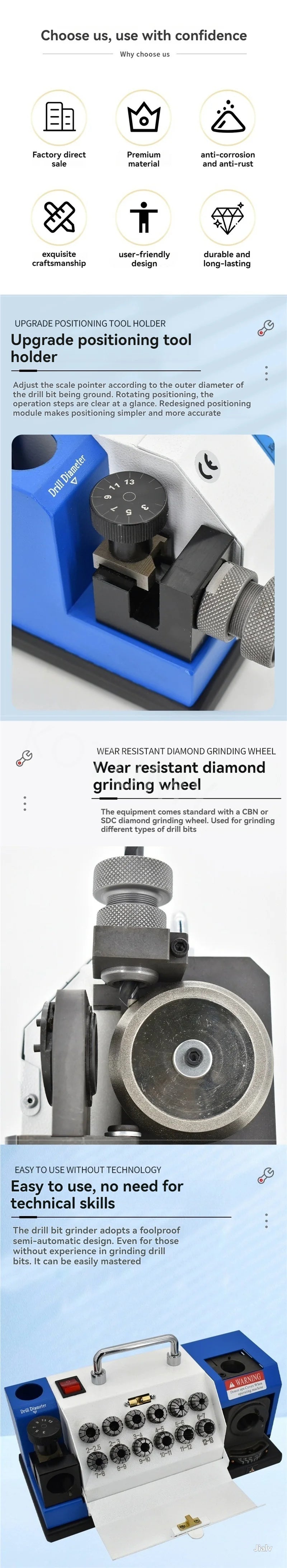 Grinding Drill Bit Machine 2.5-13 Drill Bit Grinder Sharpening Machine High-precision Grinding Machine Drill Bit Grinder
