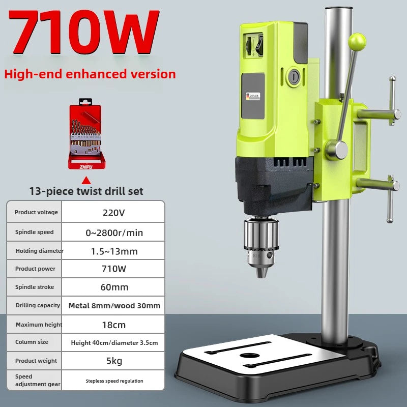 Drill Small Household 220v High Power Industrial Drilling Machine Milling Machine Workbench Multifunctional High Precision