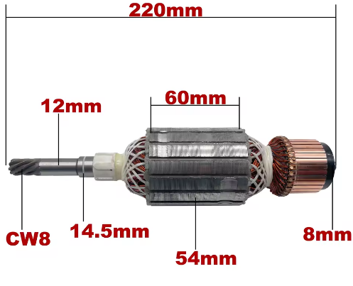 Direct Sales Power Tools Rotary Hammer Spare Parts High Quality Rotor Armature for Dd200