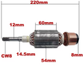 Direct Sales Power Tools Rotary Hammer Spare Parts High Quality Rotor Armature for Dd200